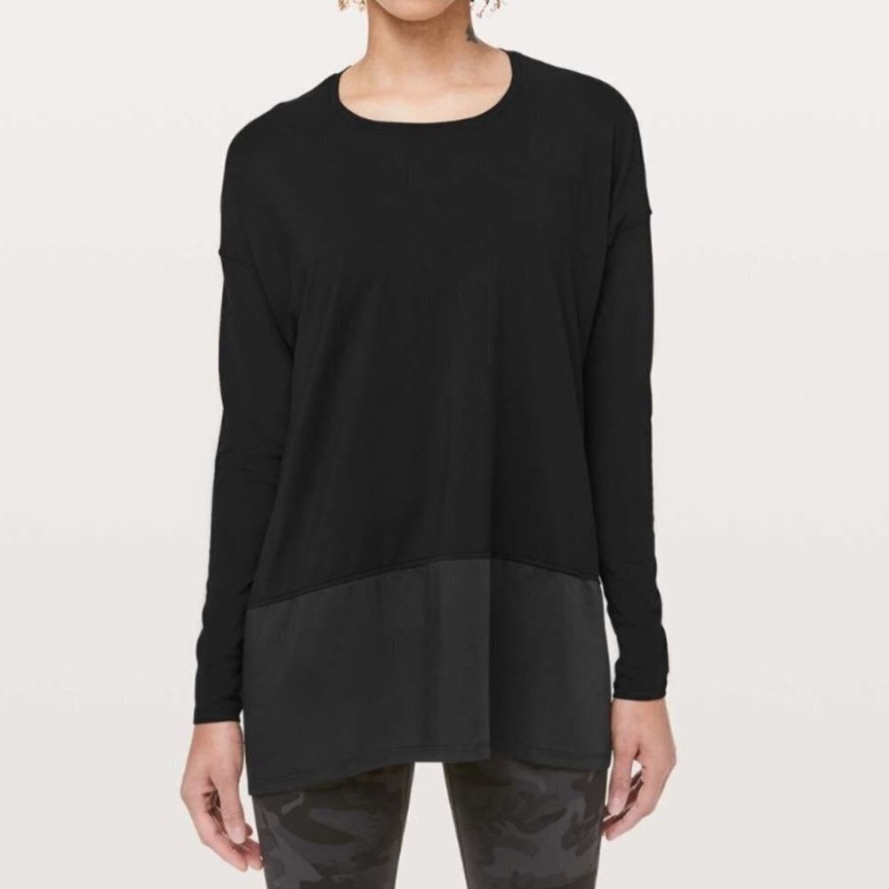 Lululemon Ease of Mind Long Sleeve Top Black - Picture 1 of 14